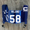Buffalo Bills Dawson Knox Mini Football Helmet Visor Shield Blue Chrome Mirror w/ Clips