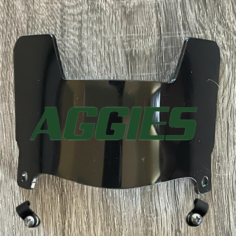 Delaware Valley Aggies DelVal Mini Football Helmet Visor Shield Black Dark Tint w/ Clips