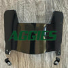 Delaware Valley Aggies DelVal Mini Football Helmet Visor Shield Black Dark Tint w/ Clips