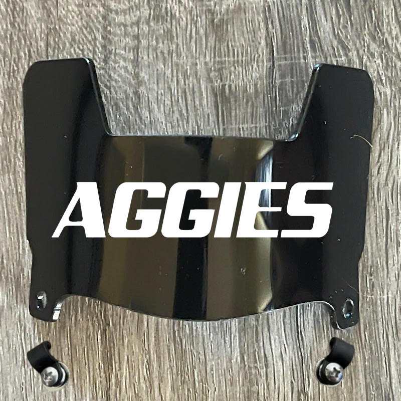 Delaware Valley Aggies DelVal Mini Football Helmet Visor Shield Black Dark Tint w/ Clips