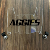 Delaware Valley Aggies DelVal Mini Football Helmet Visor Shield Clear w/ Clips