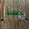 Delaware Valley Aggies DelVal Mini Football Helmet Visor Shield Clear w/ Clips