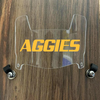 Delaware Valley Aggies DelVal Mini Football Helmet Visor Shield Clear w/ Clips