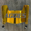 Delaware Valley Aggies DelVal Mini Football Helmet Visor Shield Gold Chrome Mirror w/ Clips