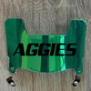 Delaware Valley Aggies DelVal Mini Football Helmet Visor Shield Green Chrome Mirror w/ Clips