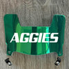 Delaware Valley Aggies DelVal Mini Football Helmet Visor Shield Green Chrome Mirror w/ Clips