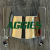 Delaware Valley Aggies DelVal Mini Football Helmet Visor Shield Silver Chrome Mirror w/ Clips
