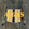 Delaware Valley Aggies DelVal Mini Football Helmet Visor Shield Silver Chrome Mirror w/ Clips