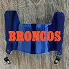 Denver Broncos Retro Throwback Mini Football Helmet Visor Shield Blue Chrome Mirror w/ Clips