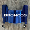 Denver Broncos Mini Football Helmet Visor Shield Blue Chrome Mirror w/ Clips