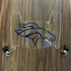 Denver Broncos Mini Football Helmet Visor Shield Clear w/ Clips