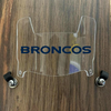 Denver Broncos Mini Football Helmet Visor Shield Clear w/ Clips