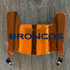 Denver Broncos Mini Football Helmet Visor Shield Orange Chrome Mirror w/ Clips
