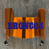 Denver Broncos Retro Throwback Mini Football Helmet Visor Shield Orange Chrome Mirror w/ Clips