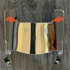 Denver Broncos Mini Football Helmet Visor Shield Silver Chrome Mirror w/ Clips