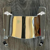 Denver Broncos Mini Football Helmet Visor Shield Silver Chrome Mirror w/ Clips