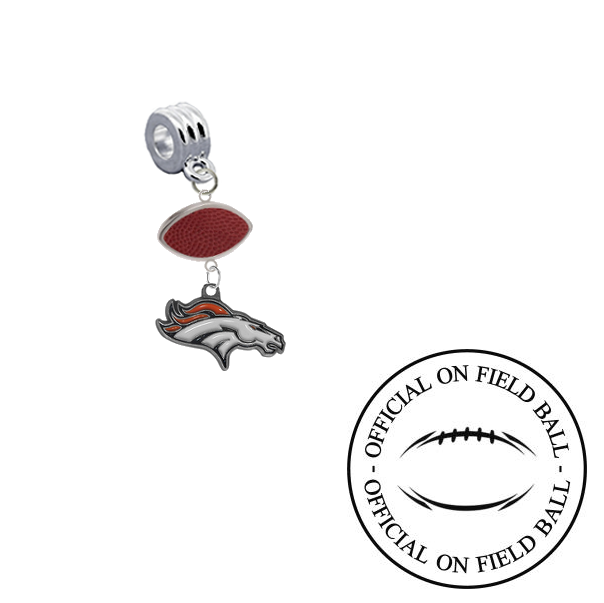 Denver Broncos On Field Football Universal European Bracelet Charm (Pandora Compatible)
