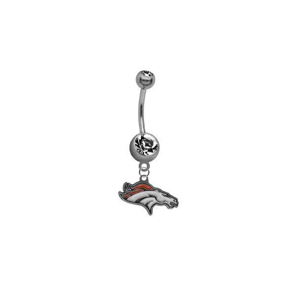 Denver Broncos NFL Football Belly Button Navel Ring