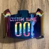 Detroit Lions Custom Name & Number Full Size Football Helmet Visor Shield Blue Iridium Mirror w/ Clips - CRUCIAL CATCH