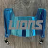 Detroit Lions Mini Football Helmet Visor Shield Blue Chrome Mirror w/ Clips