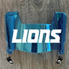 Detroit Lions Mini Football Helmet Visor Shield Blue Chrome Mirror w/ Clips