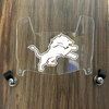 Detroit Lions Mini Football Helmet Visor Shield Clear w/ Clips