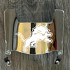 Detroit Lions Mini Football Helmet Visor Shield Silver Chrome Mirror w/ Clips