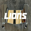Detroit Lions Mini Football Helmet Visor Shield Silver Chrome Mirror w/ Clips