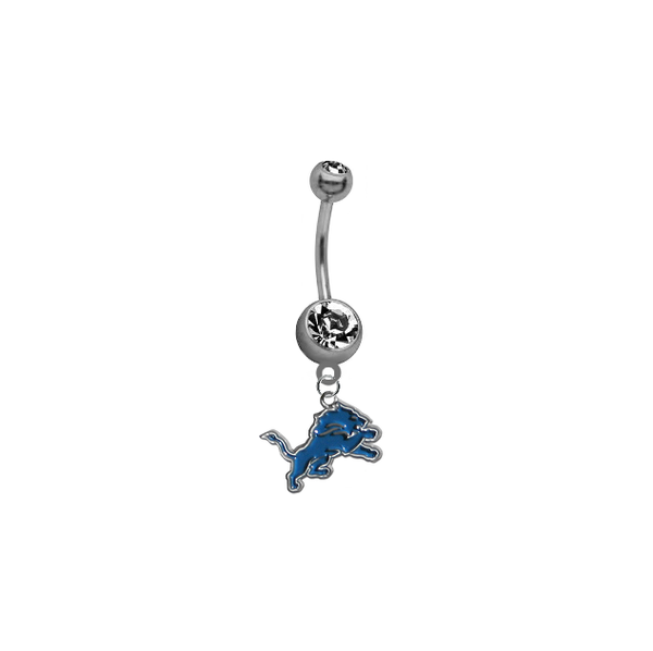 Detroit Lions NFL Football Belly Button Navel Ring