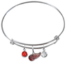 Detroit Red Wings NHL Expandable Wire Bangle Charm Bracelet