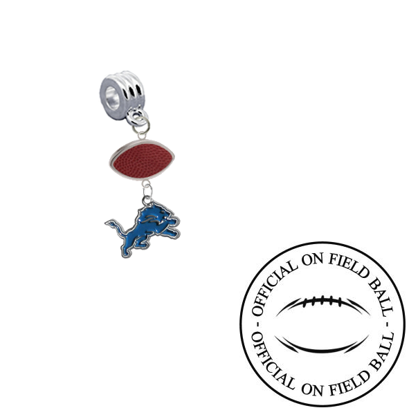 Detroit Lions On Field Football Universal European Bracelet Charm (Pandora Compatible)