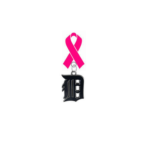 Detroit Tigers MLB Breast Cancer Awareness / Mothers Day Pink Ribbon Lapel Pin