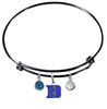 Duke Blue Devils Black Expandable Wire Bangle Charm Bracelet