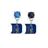 Duke Blue Devils BLUE & BLACK Swarovski Crystal Stud Rhinestone Earrings