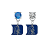 Duke Blue Devils BLUE & CLEAR Swarovski Crystal Stud Rhinestone Earrings