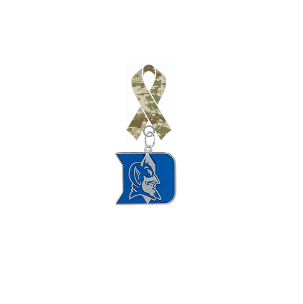 Duke Blue Devils Salute to Service Military Appreciation Camo Ribbon Lapel Pin