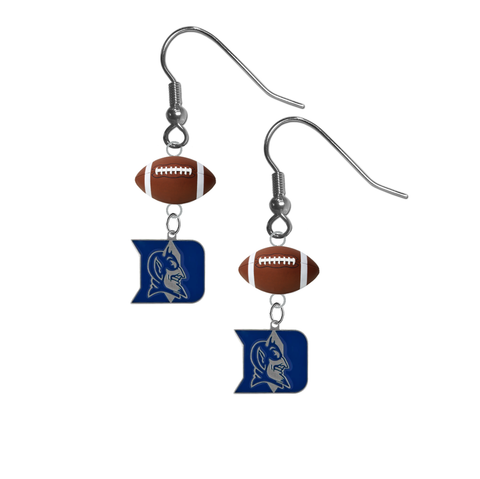 Duke Blue Devils NCAA Football Dangle Earrings
