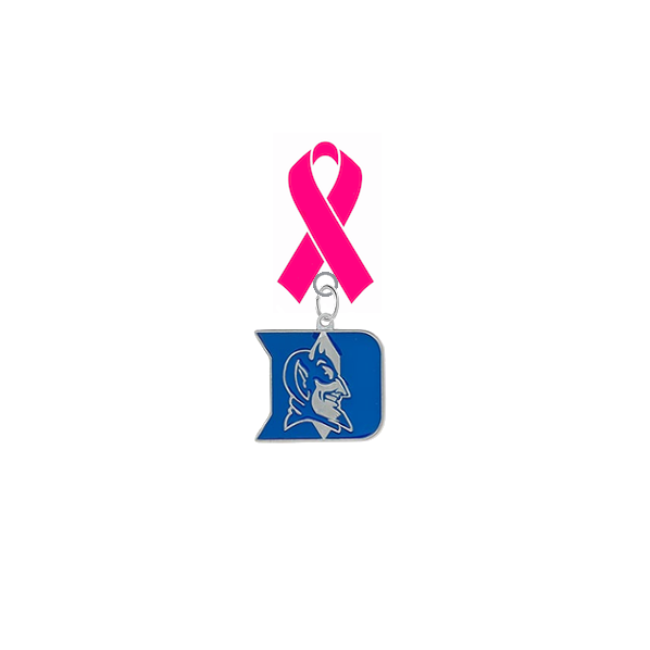 Duke Blue Devils Breast Cancer Awareness / Mothers Day Pink Ribbon Lapel Pin