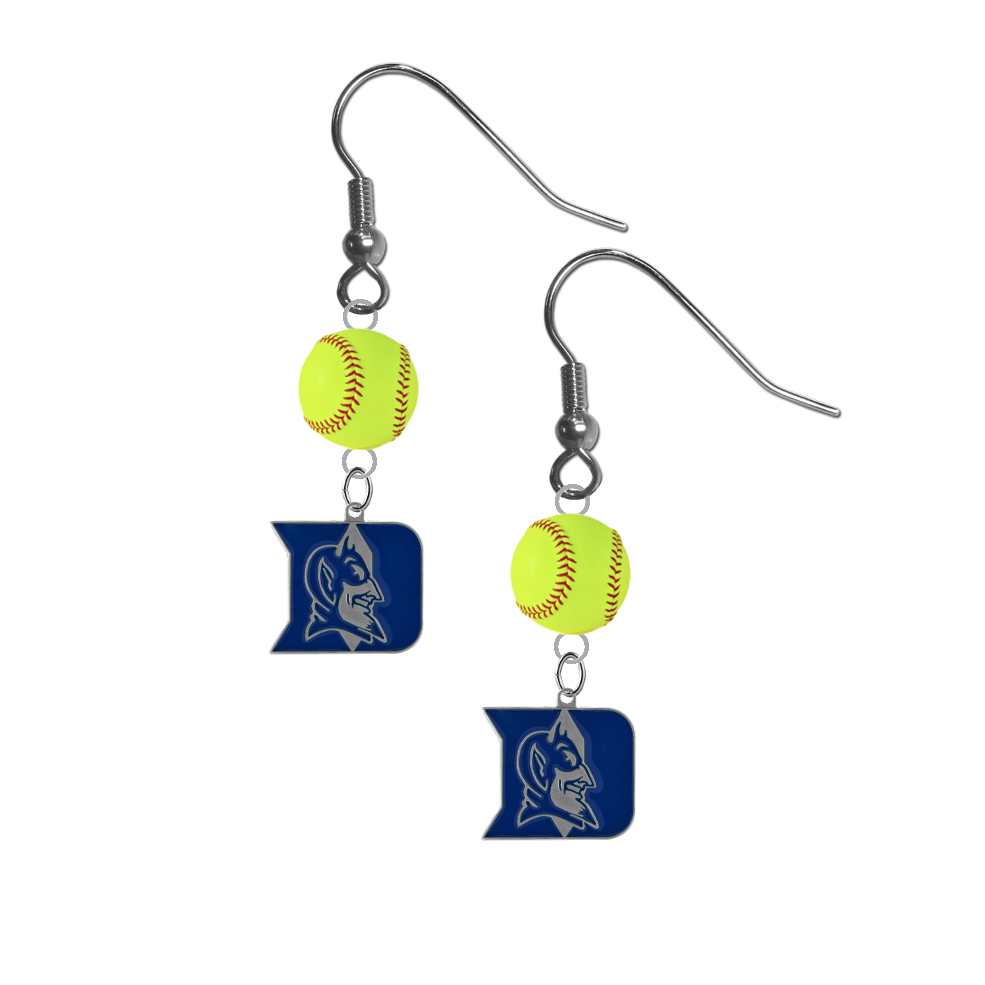 Duke Blue Devils NCAA Fastpitch Softball Dangle Earrings