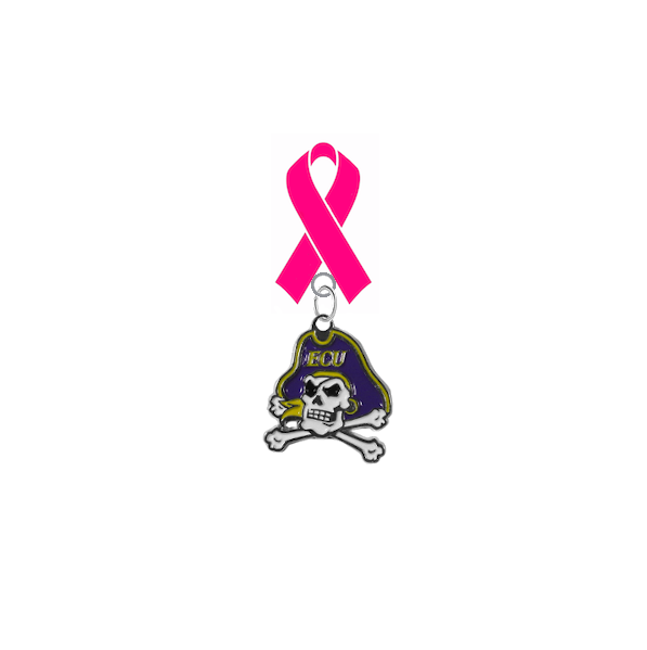 East Carolina Pirates Breast Cancer Awareness / Mothers Day Pink Ribbon Lapel Pin