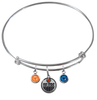 Edmonton Oilers NHL Expandable Wire Bangle Charm Bracelet