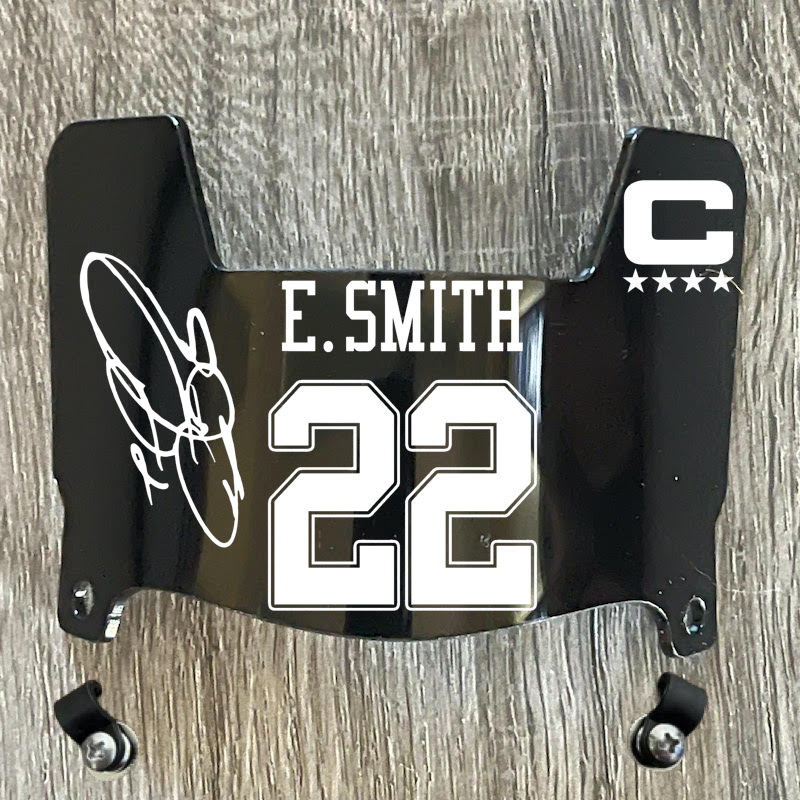 Dallas Cowboys Emmitt Smith Mini Football Helmet Visor Shield Black Dark Tint w/ Clips