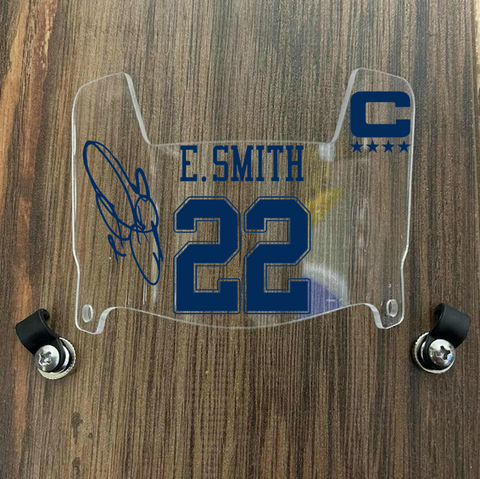 Dallas Cowboys Emmitt Smith Mini Football Helmet Visor Shield Clear w/ Clips