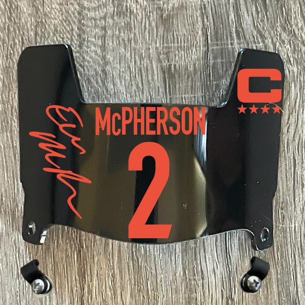 Cincinnati Bengals Evan McPherson Mini Football Helmet Visor Shield Black Dark Tint w/ Clips - PICK COLOR