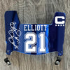 Dallas Cowboys Ezekial Elliott Mini Football Helmet Visor Shield Blue Chrome Mirror w/ Clips