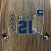 Dallas Cowboys Ezekial Elliott Mini Football Helmet Visor Shield Clear w/ Clips