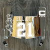 Dallas Cowboys Ezekial Elliott Mini Football Helmet Visor Shield Silver Chrome Mirror w/ Clips