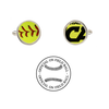 Georgia Tech Yellow Jackets Authentic On Field NCAA Fastpitch Softball Game Ball Cufflinks