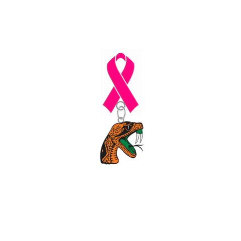 Florida A&M Rattlers Breast Cancer Awareness / Mothers Day Pink Ribbon Lapel Pin