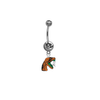 Florida A&M Rattlers SILVER College Belly Button Navel Ring